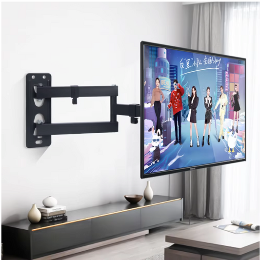Verstelbare TV Muurbeugel met Draaibare Arm – Kantelbaar en Uittrekbaar voor 17–55 Inch Schermen