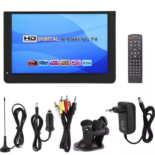 Draagbare TV 12 Inch – Digitale TV met Accu en USB
