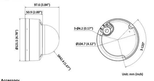 4K IP Beveiligingscamera 8MP – POE Dome met Nachtzicht en Audio
