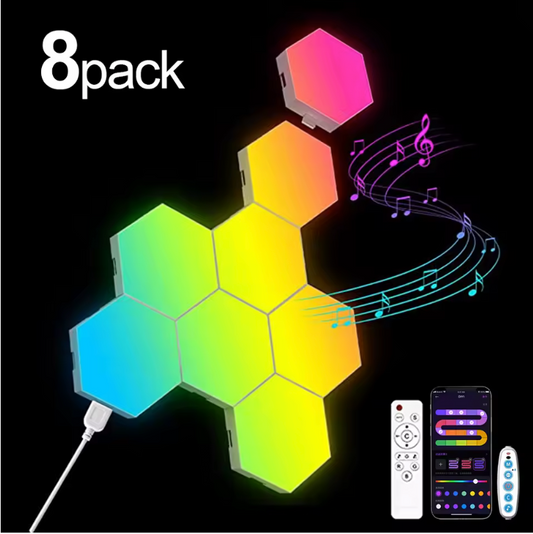 RGB Smart Hexagon Wandlamp – DIY LED Verlichting met App