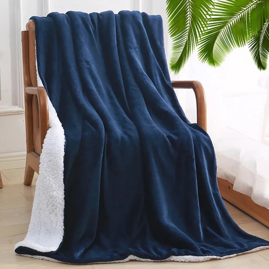 Sherpa Fleece Plaid 130x160 cm – Zachte Warme Deken voor Bank en Bed