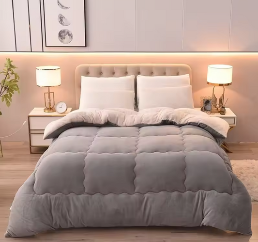 Dubbelzijdige Winterdeken – Lamswol Flanel Zachte Warme Deken voor Bed en Slaapkamer