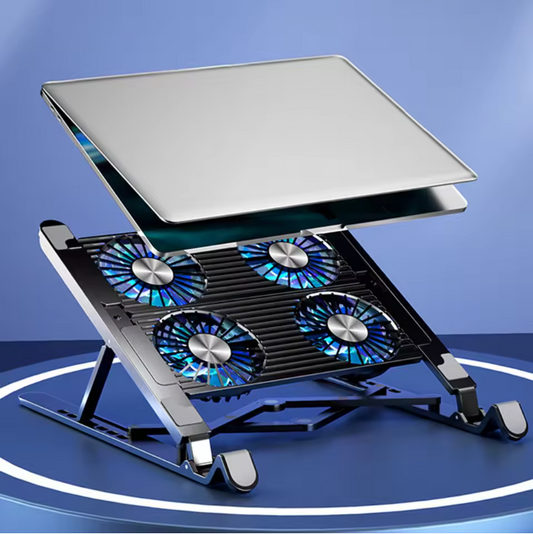 Laptop Koelpad met RGB Fans – Verstelbare en Stille Notebook Stand