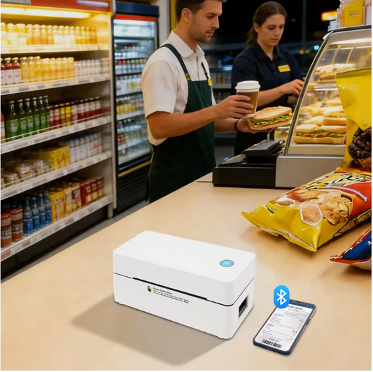 4x6 Label Printer – Draadloze Thermische Printer met Bluetooth en USB voor Verzending