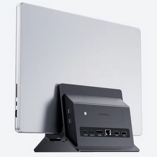 11-in-1 USB-C Docking Station met M.2 SSD Behuizing – 4K HDMI, Ethernet en Laptop Stand