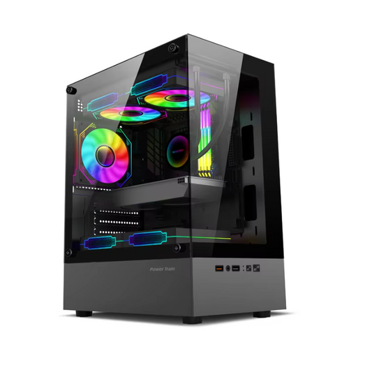 M-ATX / Mini ITX PC Behuizing met Transparant Zijpaneel – Gaming Case met 240mm Waterkoeling Support