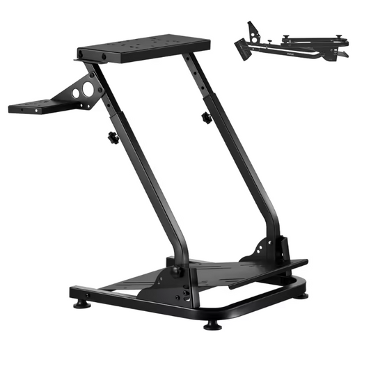 Racing Wheel Stand met Shifter Mount – Verstelbare Simulator Standaard van Staal, Opvouwbaar Design
