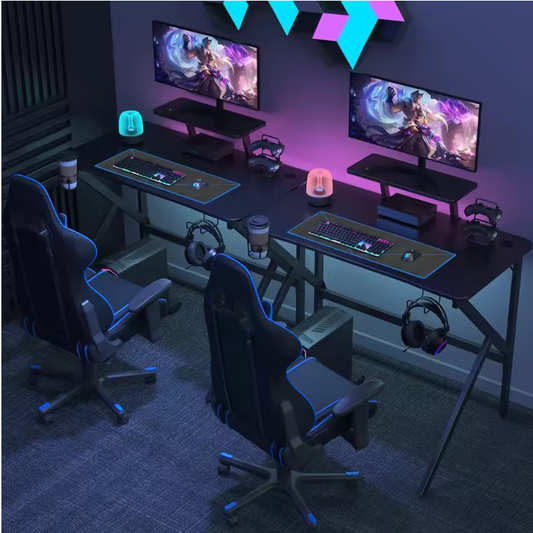 Ergonomisch Gaming Bureau met Bekerhouder en Koptelefoonhaak – Verstelbare Monitorstandaard