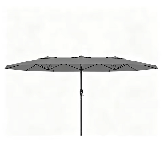 Grote Rechthoekige Tuinparasol 460 × 270 cm – Kantelbaar Zonnescherm met Dubbel Krukmechanisme, UV-Bescherming en Waterdicht Doek
