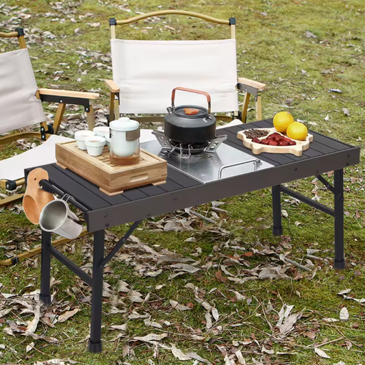 Opvouwbare Campingtafel – Rechthoekige Tuintafel, Compatibel met IGT Kooksysteem