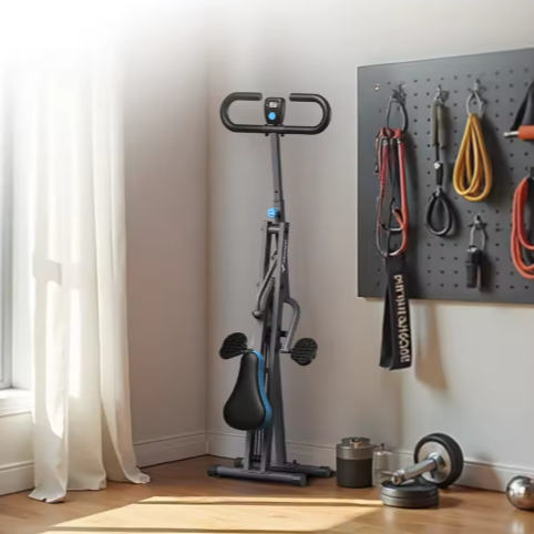 2-in-1 Squat & Roeimachine – Opvouwbare Trainingsapparatuur met LCD-scherm & Weerstandsbanden