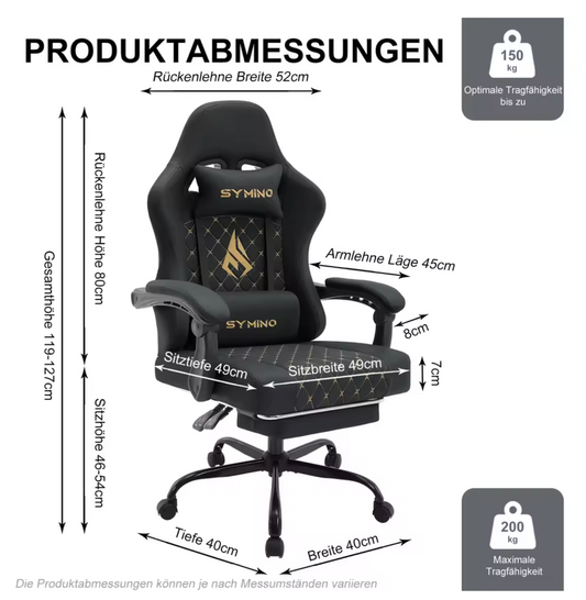 Gamingstoel in Racestijl – Met Voetsteun & Verstelbare Armleuningen