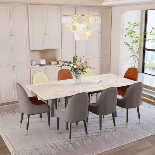 Uitschuifbare Eettafel 150–180 cm – Gesinterde Steen – Marmer look