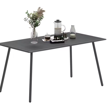Rechthoekige Buitentafel van Staal – 150x80 cm, Weerbestendig & Modern Design