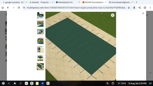Zwembadveiligheidsafdekking – Rechthoekige Winterafdekking van Stevig Polypropyleen Mesh