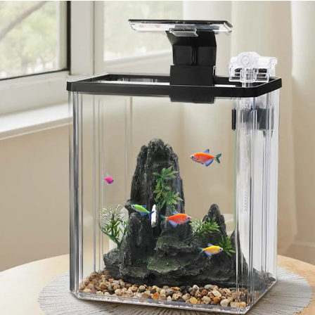 Mini aquarium starterkit – Desktop aquarium met filter & LED