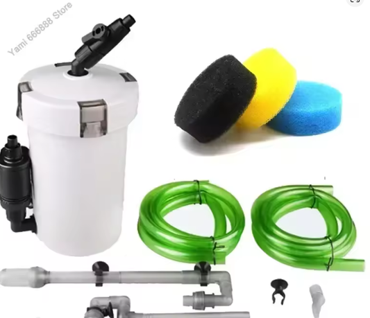 Super Stille Externe Aquariumfilter – 6W, 400L/H, Compleet Systeem