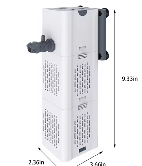 15W Interne Aquariumfilter – Stil, 1000L/u, Verstelbaar