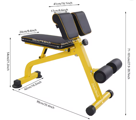 Opvouwbare Hyperextensiebank – Multifunctionele Fitnessstoel voor Thuisgym