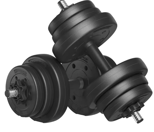 2-in-1 Verstelbare Dumbbell- en Barbellset – Halterset 20kg