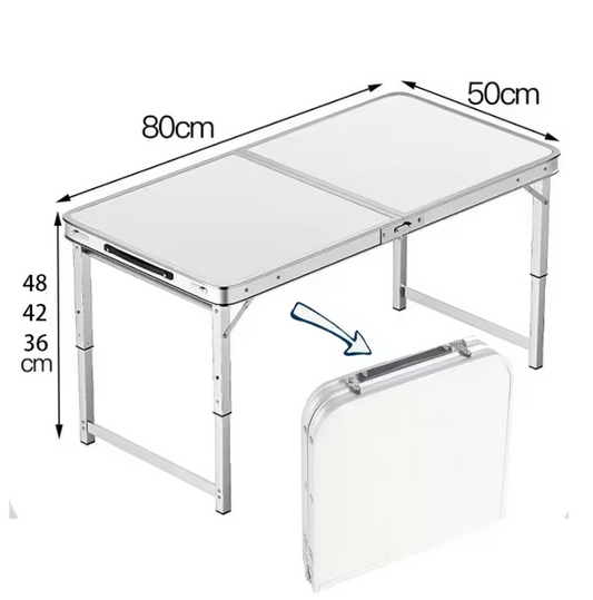 Opvouwbare Aluminium Campingtafel – Lichtgewicht Picknicktafel voor Tuin, Strand en Outdoor