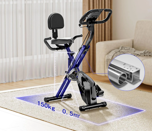 Opvouwbare Hometrainer – 8 Weerstanden met LCD Display en Hartslagsensoren