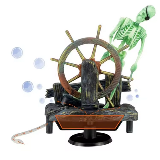 Piraat Skelet Aquarium Decoratie – Bewegend Hars Ornament