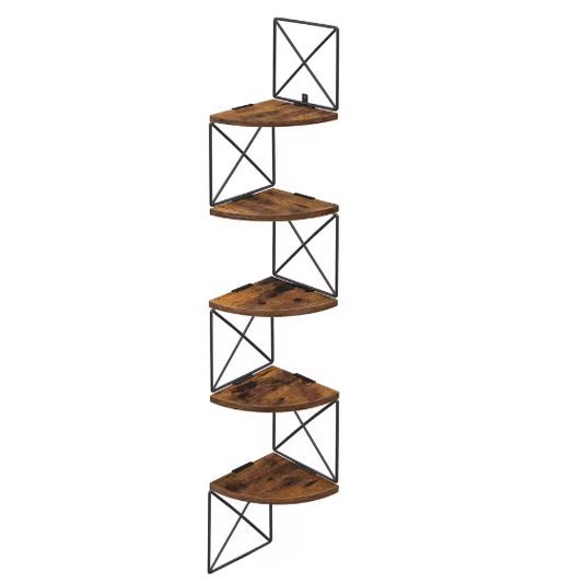 Wand Hoekplank met 5 Niveaus – Zigzag Design Boekenkast