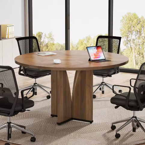 Ronde vergadertafel 99 cm – compacte tafel voor 4 personen