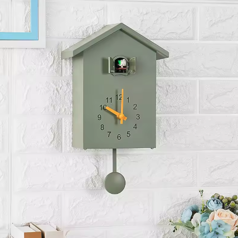 Moderne Koekoek Wandklok 20 × 25 cm met Quartz Uurwerk