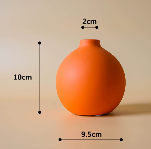 Scandinavische Keramische Vaas – Minimalistische Bloemenvaas met Knelpunt Design voor Tafel en Plank