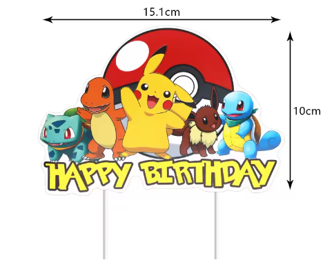 Pikachu Verjaardagsfeest Decoratie Set – Ballonnen, Banner en Servies voor Kinderfeest