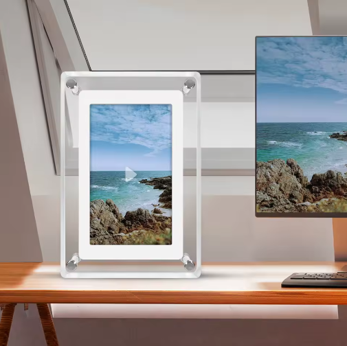 Acryl Digitale Fotolijst 5 Inch – IPS Scherm, Verticale Display met 4 GB Geheugen en Oplaadbare Batterij
