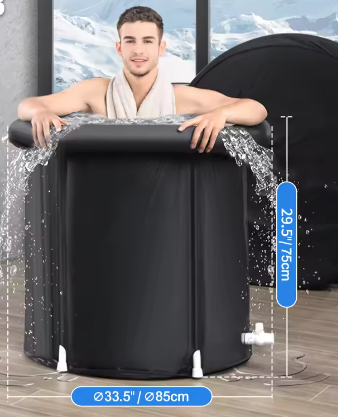 Opblaasbaar IJsbad Plunge Tub – Draagbaar Koudwaterbad voor Herstel en Koudetherapie Outdoor