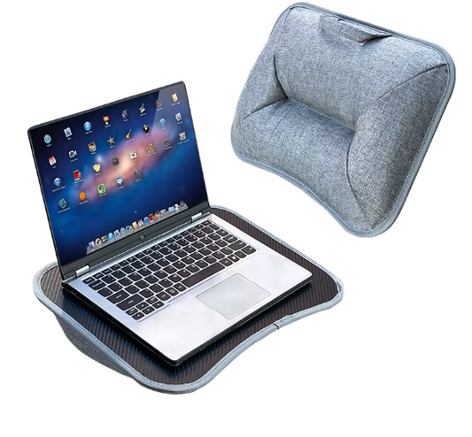 Multifunctioneel Laptopbureau met Kussen – Schoottafel met Harde Top en Muismat