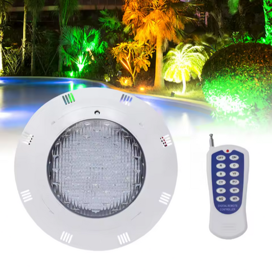 RGB LED Onderwater Zwembadlamp – 29,5 cm, 7 Kleuren & 11 Lichtmodi, IP68 Waterdicht, Inclusief Afstandsbediening