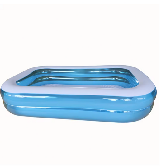 Opblaasbaar Familiezwembad – Rechthoekig, PVC, Verdikte Bodem & Meerdere Maten