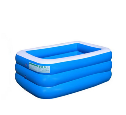 Opblaasbaar Familiezwembad – Rechthoekig, PVC, Verdikte Bodem & Meerdere Maten