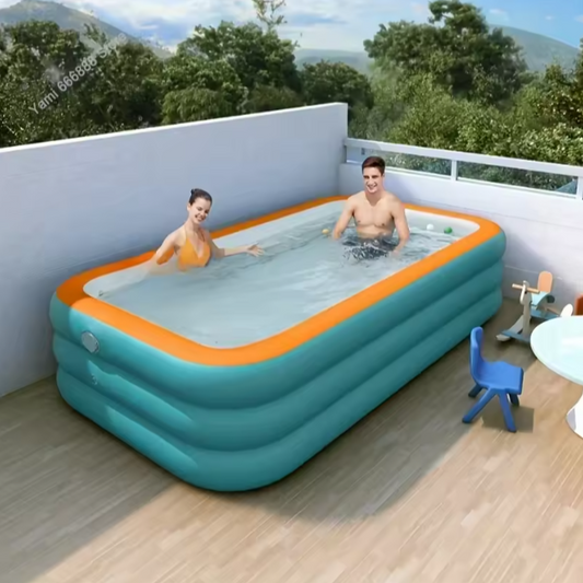 Opblaasbaar Familiezwembad – Duurzaam PVC & Comfortabel Ontwerp voor Tuin en Buitenplezier