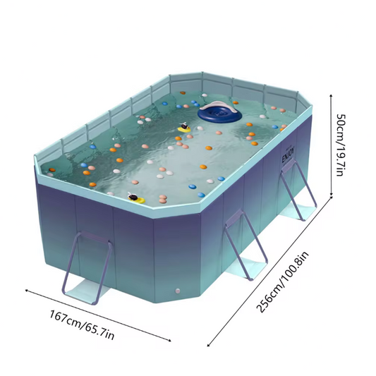 Opvouwbaar PVC Familiezwembad – Stevig Niet-Opblaasbaar Ontwerp voor Tuin & Buitenplezier