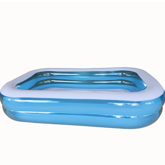 Opblaasbaar Familiezwembad – PVC, Rechthoekig, Comfortabel en Duurzaam voor Kinderen en Volwassenen