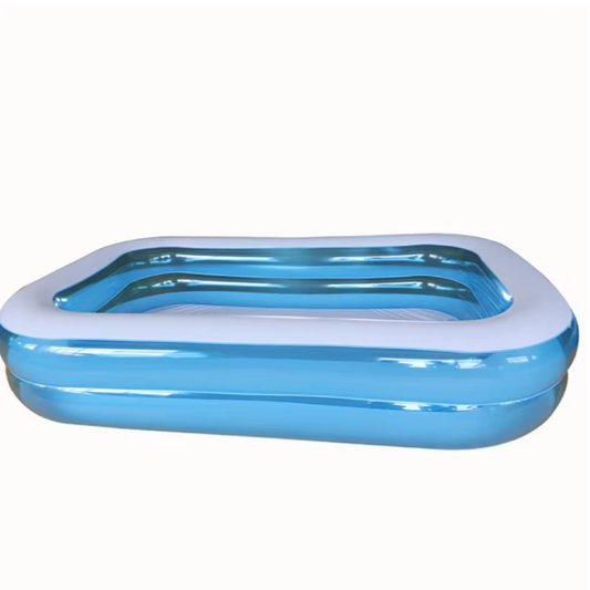 Opblaasbaar Familiezwembad – PVC, Rechthoekig, Comfortabel en Duurzaam voor Kinderen en Volwassenen