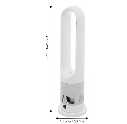 Bladloze Ventilator met Verwarming – Stille Aircooler met Afstandsbediening en Timer