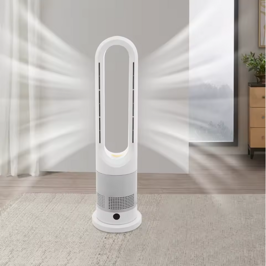 Bladloze Ventilator met Verwarming – Stille Aircooler met Afstandsbediening en Timer