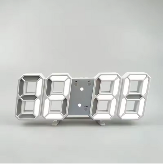3D LED Digitale Wekker en Wandklok – Tijd, Datum en Temperatuur Display