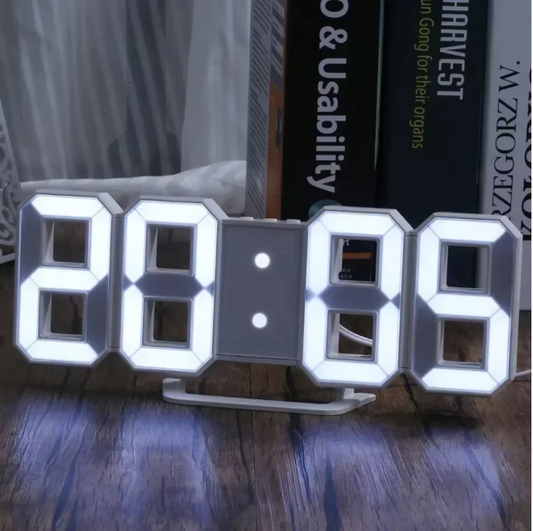 3D LED Digitale Wekker en Wandklok – Tijd, Datum en Temperatuur Display