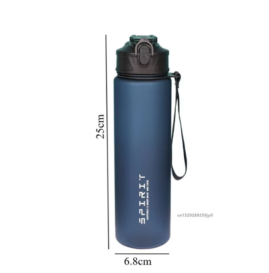 750 ml Waterfles met Rietje en Tijdmarkering – Motivatie Drinkfles voor Sport, Fitness en Reizen