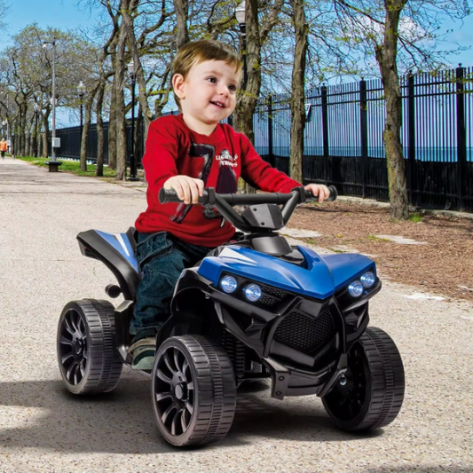 Elektrische Kinder Quad 6V – Accu Voertuig met LED, Muziek en Veilig Rijtempo