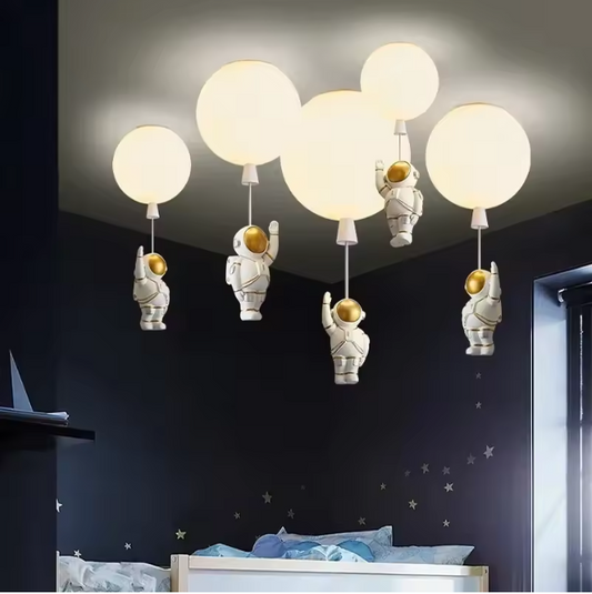 Kinderkamer Plafondlamp Scandinavisch – Creatieve Cartoon Hanglamp met Glazen Bol, Moderne LED Verlichting voor Jongens en Meisjes