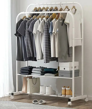 Kledingrek Home Comfort op Wielen - Wit